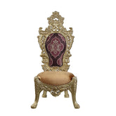 ACME Bernadette Pattern Fabric & Gold Finish Bernadette Side Chair (Set-2) Model DN01471